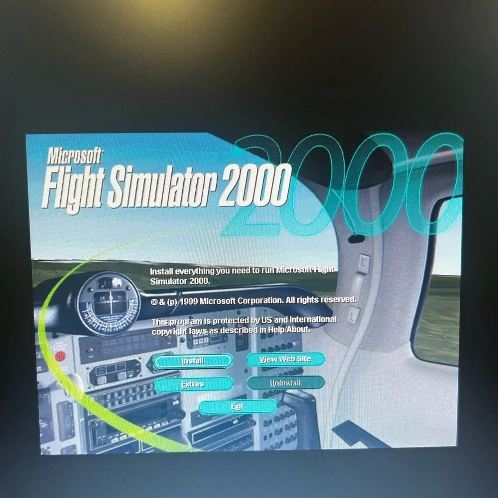 Microsoft Flight Simulator 2000 (PC, 1999) 2 Disk CD-ROM